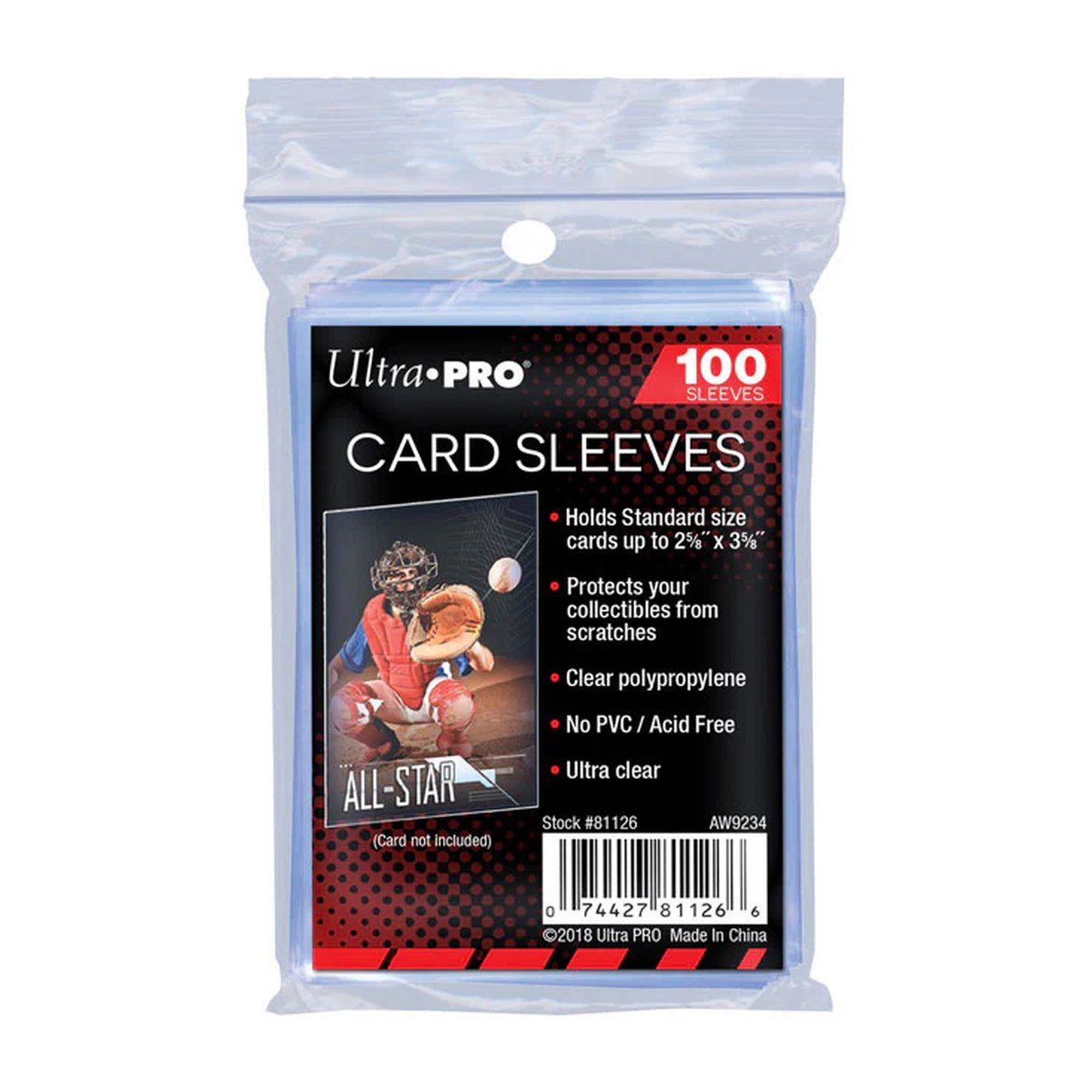 Ultra Pro Regular Soft Sleeves 100ct - Clear