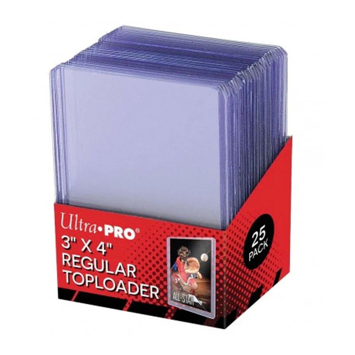Ultra Pro Regular Toploaders 3" x 4" x25 - Clear